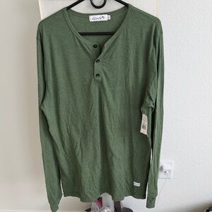 Kinetix Men's Olive Green Long-Sleeve Henley